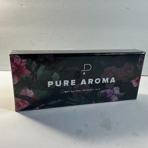 Pure Aroma Natural Essential Oils Set/6 Peppermint Tea Tree Lavender Lemongrass